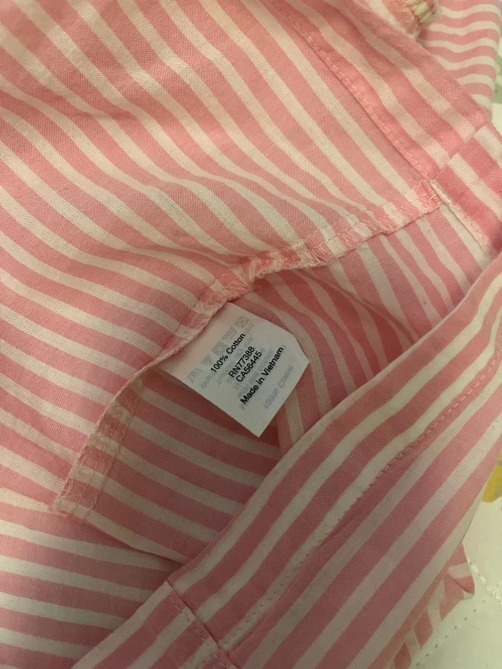J.Crew| Pink Striped Ruffle Sleeve Top! - Picture 6 of 7